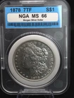 1878 Morgan Dollar 7TF MS66 NGA – Vault Stored Gem BU – Reverse of 1878