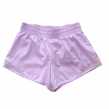 Athletic Works Shorts Girls Size 18 Purple Floral Active Wear Elastic Waist
