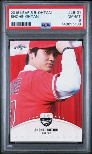 2018 LEAF BASEBALL OHTANI #LB-01 SHOHEI OHTANI  PSA 8
