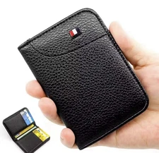 Portable Super Slim Soft Wallet PU Leather Mini Credit Card Wallet Purse Card Ho