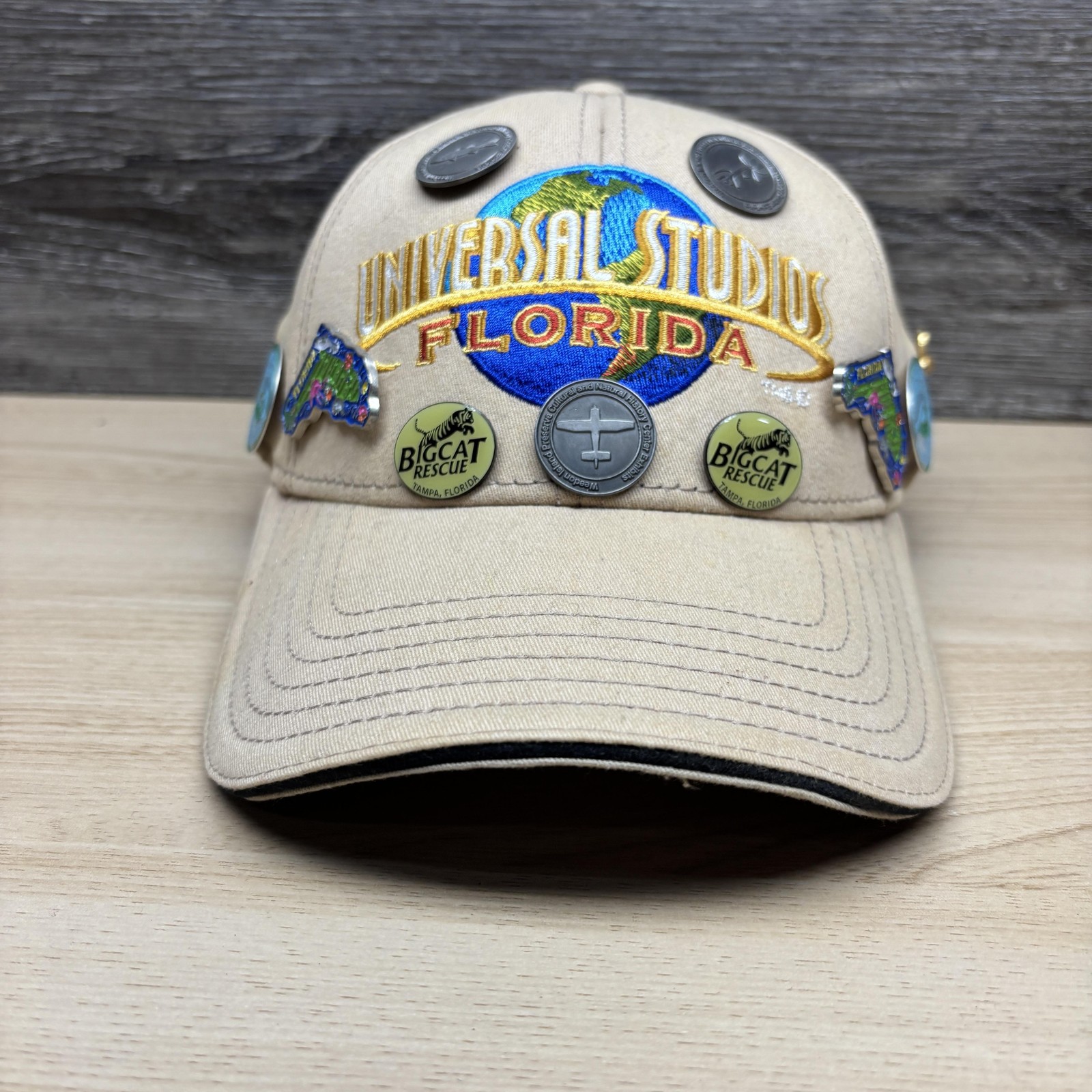 Universal Studios Florida Hat Cap Strap Back Tan … - image 1