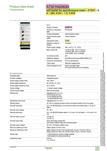 Altistart ATS01N206QN SoftStart 2,2 kW 380-415ac 6A ATS01; ATS 01 N206 QN; ATSO1 - Imagen 9 de 9