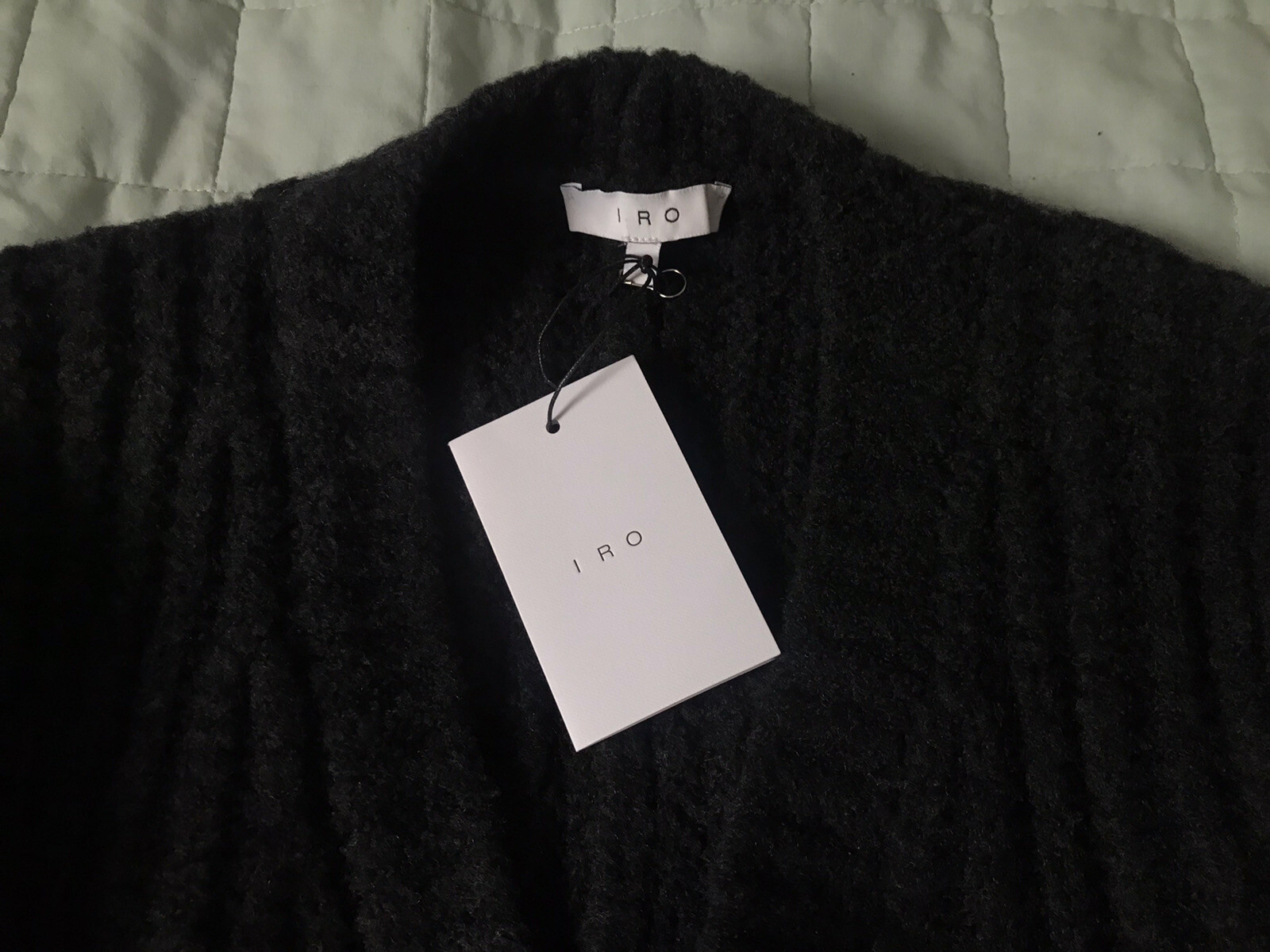 IRO Designer Handmade Thick Wool Cardigan RRP £350 NEW 8-10 image 5