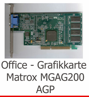 CLASSIC OFFICE GRAFIKKARTE 3D MATROX G200 AGP FOR WIN WINDOWS 7 XP VISTA LINUX