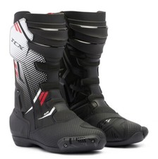 STIVALI BOOTS MOTO RACING TCX S-TR1 AIR BLACK WHITE RED TORSION CONTROL TG 44