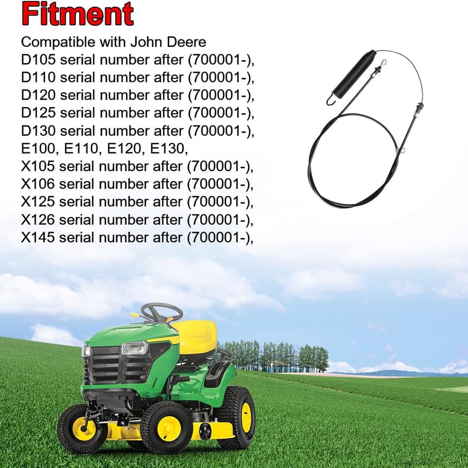 GY22387 Cavo per incollare la lama del tosaerba PTO compatibile con John Deere 107S D100 D105 D110 D120 D125 D130 X105 X106 X107 X125 X126 1420 GY22387 Cavo per incollare la lama del tosaerba PTO compatibile con John Deere 107S D100 D105 D110 D120 D125 D130 X105 X106 X107 X125 X126 1420