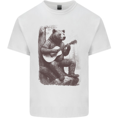 A Cool Bär Spielen der Akustische Gitarre Kinder Maglietta Kinder