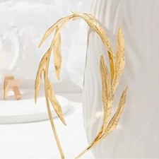 New Gold Leaf Headband Bridal          Elegant