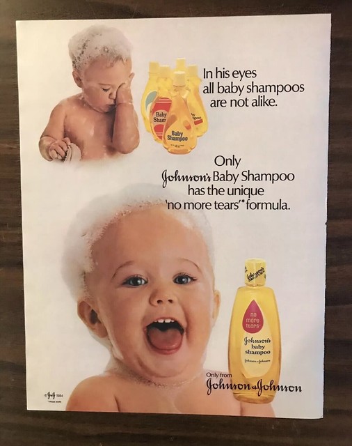 1986 JOHNSON'S BABY SHAMPOO Print Ad Excellent Color (PH1 ...