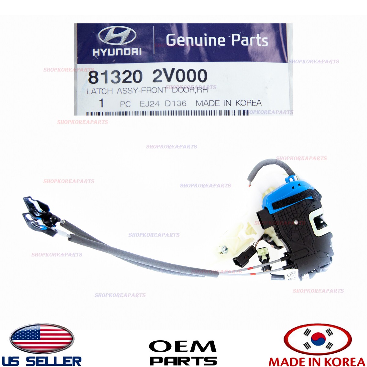 Genuine Front Door Lock Actuator RIGHT Passenger Side OEM VELOSTER