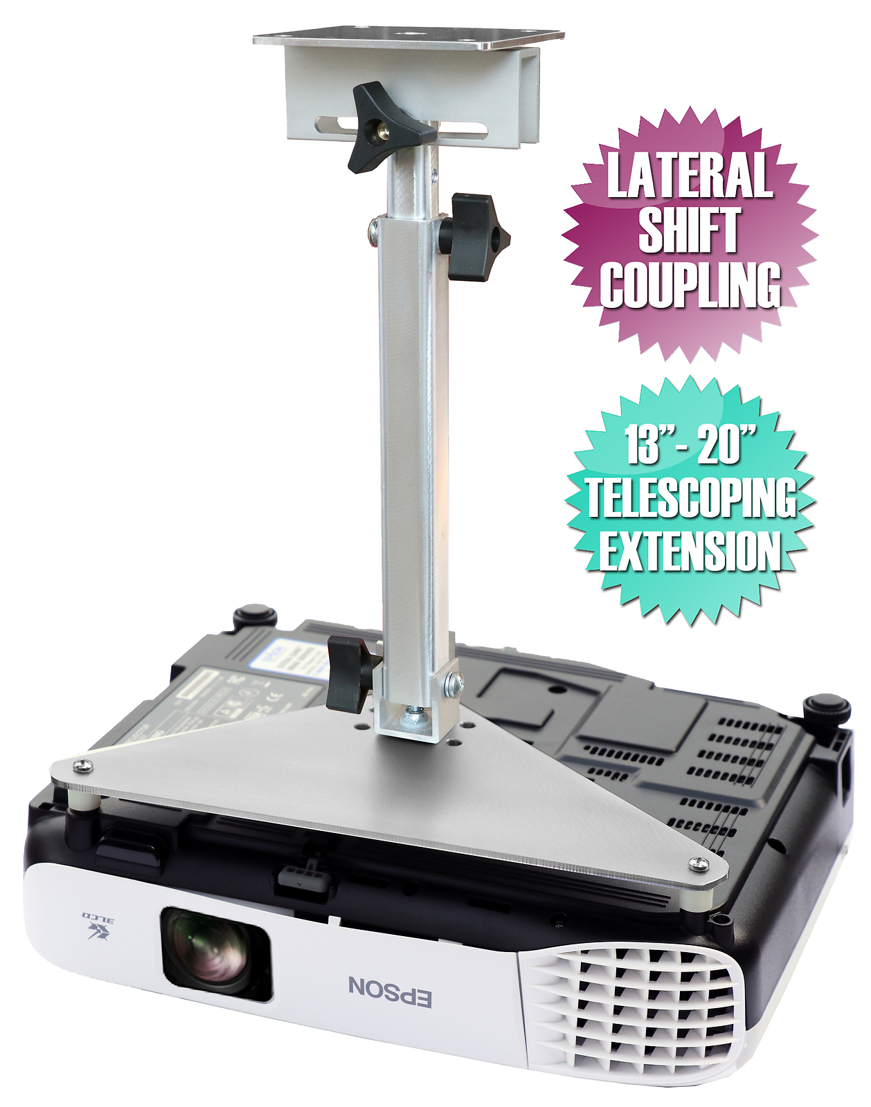 Ceiling Mount Bracket for Epson PowerLite 98H 99W S17 S27 S29 W17 W29 X17 X21 Projectors  -image