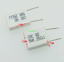 0.25Ω 5W Non-inductive cement resistor Audio Divider ceramic resistor Vertical