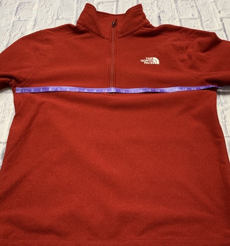 North Face Fleece Jacket Sweater Red Mens Large - Picture 6 of 7