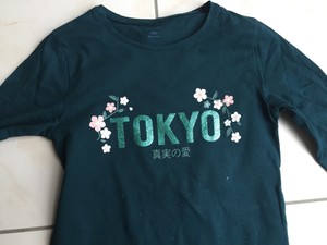 tee shirt fille vert