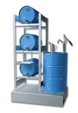 Rapid fusto per olio raccolta olio vasca di raccolta scaffale per fusti scaffale per fusti 3 x 60 L 200 L scaffale per fusti