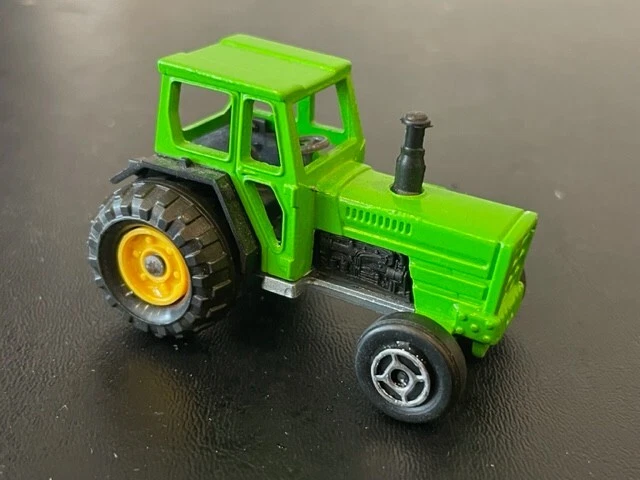 Vintage Majorette 203 Light Green w/ Yellow Rims Farm Tractor, 1/64 - Image 2 of 3