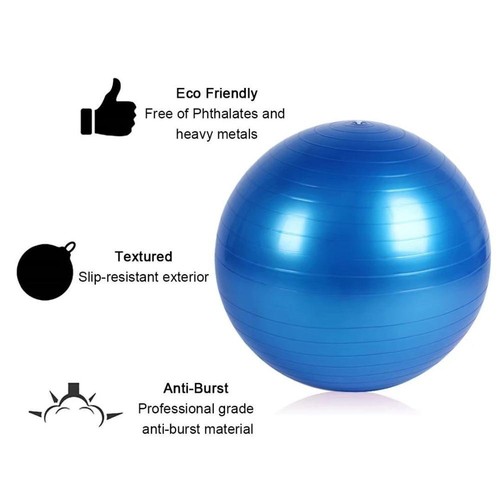Exercise Ball for Fitness Pilates Stability Balance Yoga Workout Anti Burst - Picture 4 of 11