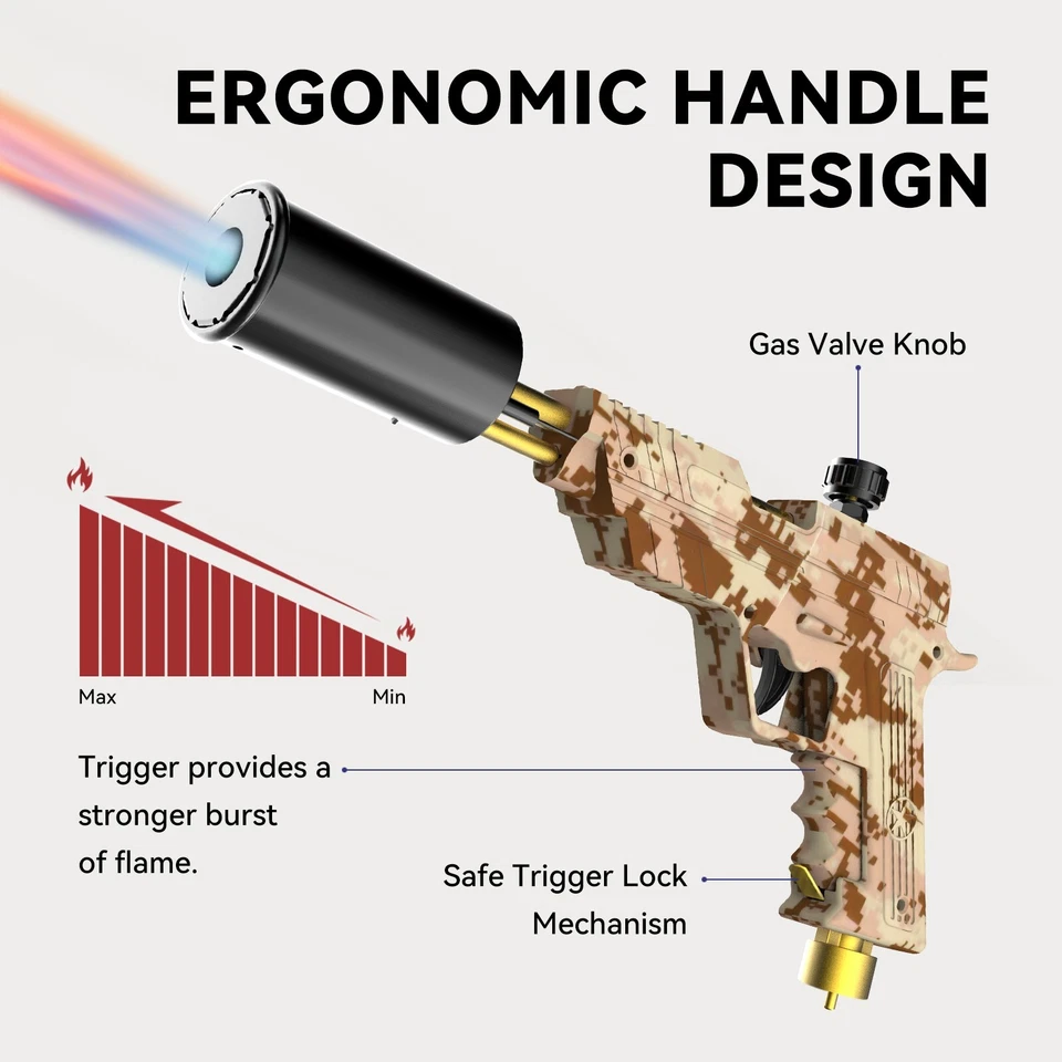 Antorcha de propano para cocinar pistola de parrilla cocina antorcha culinaria encendedor de carbón barbacoa Foto 2 de 4