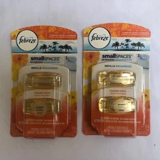 2 Packs Febreze Small Spaces Refresh HAWAIIAN ALOHA Air Freshener Refills/4 HTF