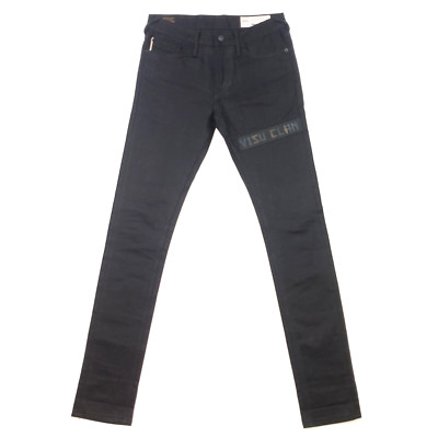 EVISU Jeans 28 / 34 Herren Schwarz Slim Fit Low Rise Selvedge Denim Japan Tadellos