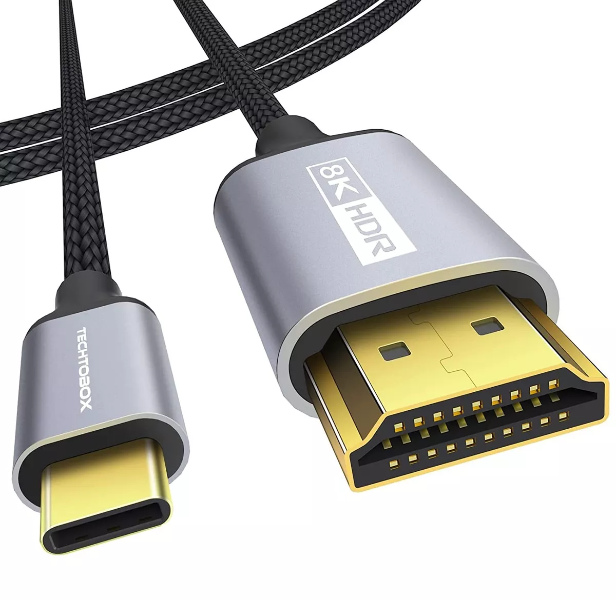 TECHTOBOX USB C to HDMI 2.1 Cable [8K@60Hz,4K@144Hz,2K@240Hz] 2M Type C to  HDMI