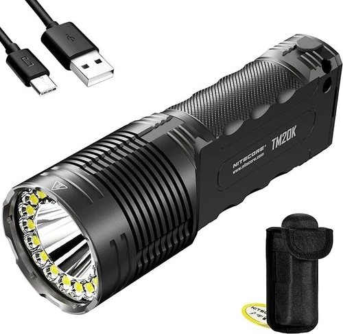 Nitecore TM20K 20,000 Lumen USB-C Rechargeable LED Flashlight with NitecoreStick