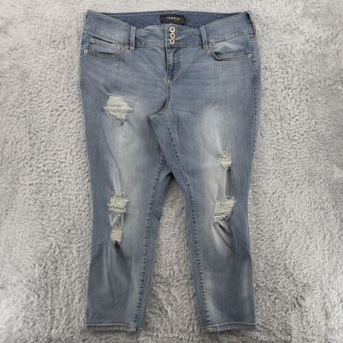 Torrid Women Jeans Plus Size 18 Blue Light Wash D… - image 1