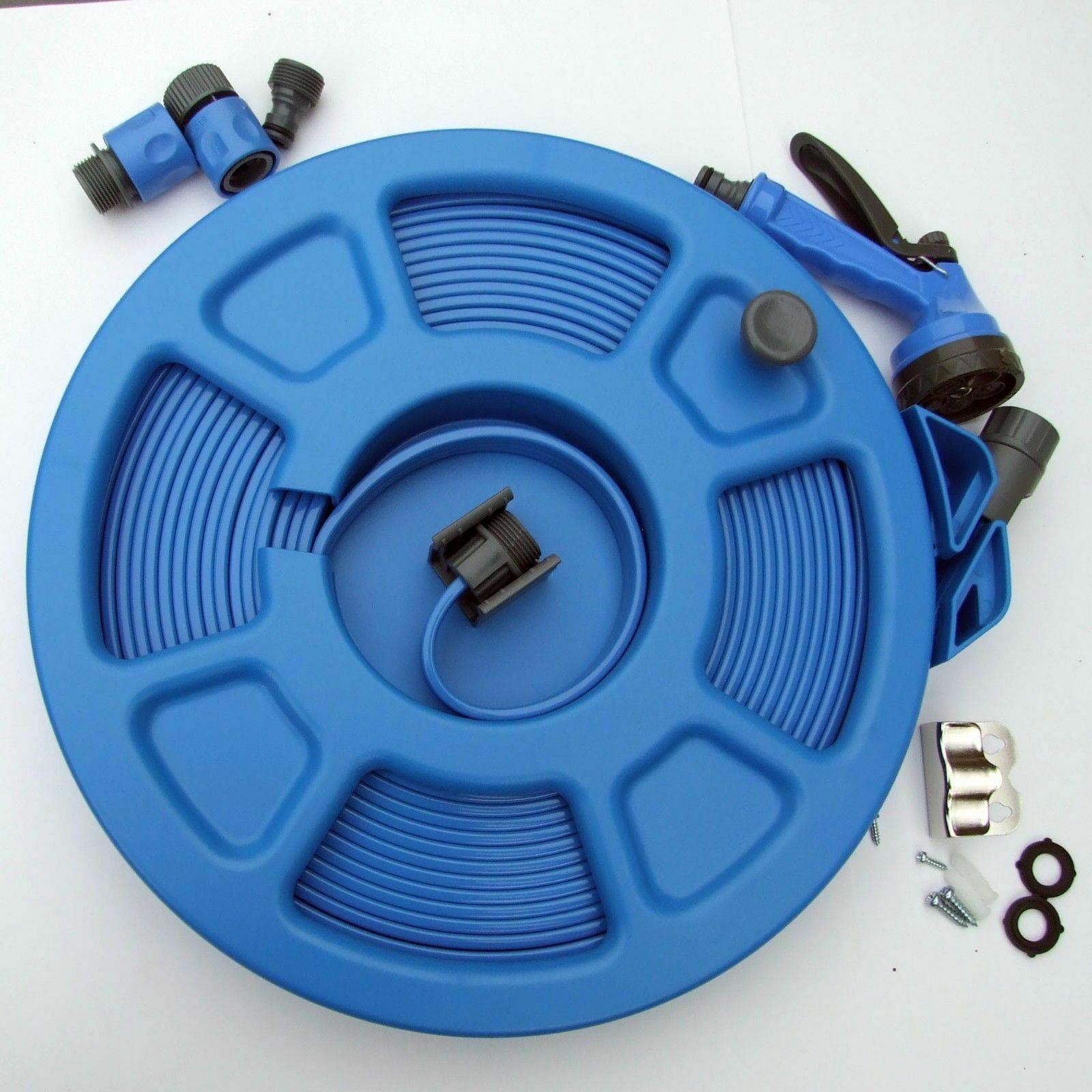 Brunner Caravan Motorhome Roll On Flat Blue Food Grade Hose Reel 15M