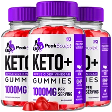 Peak Sculpt Keto ACV Gummies 1000MG Maximum Strength Formula 180 Gummies
