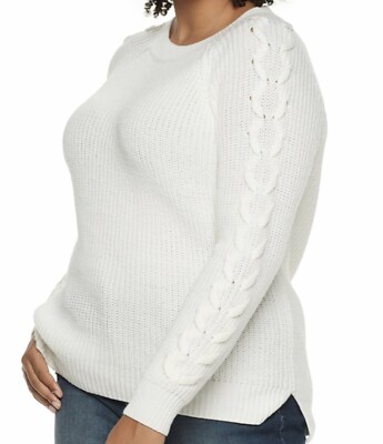 SO Women's / Juniors Lace Up Sleeve Sweater Size 3X 