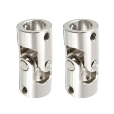 2Pcs Inner Dia Rotatable Universal Steering Shaft U Joint Coupler L35XD16