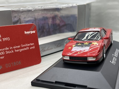 πΊπ¦ 1/43 Ferrari Testarossa Red Herpa Germany 1:43 Marry Christmas 1993 Happy - Picture 4 of 14