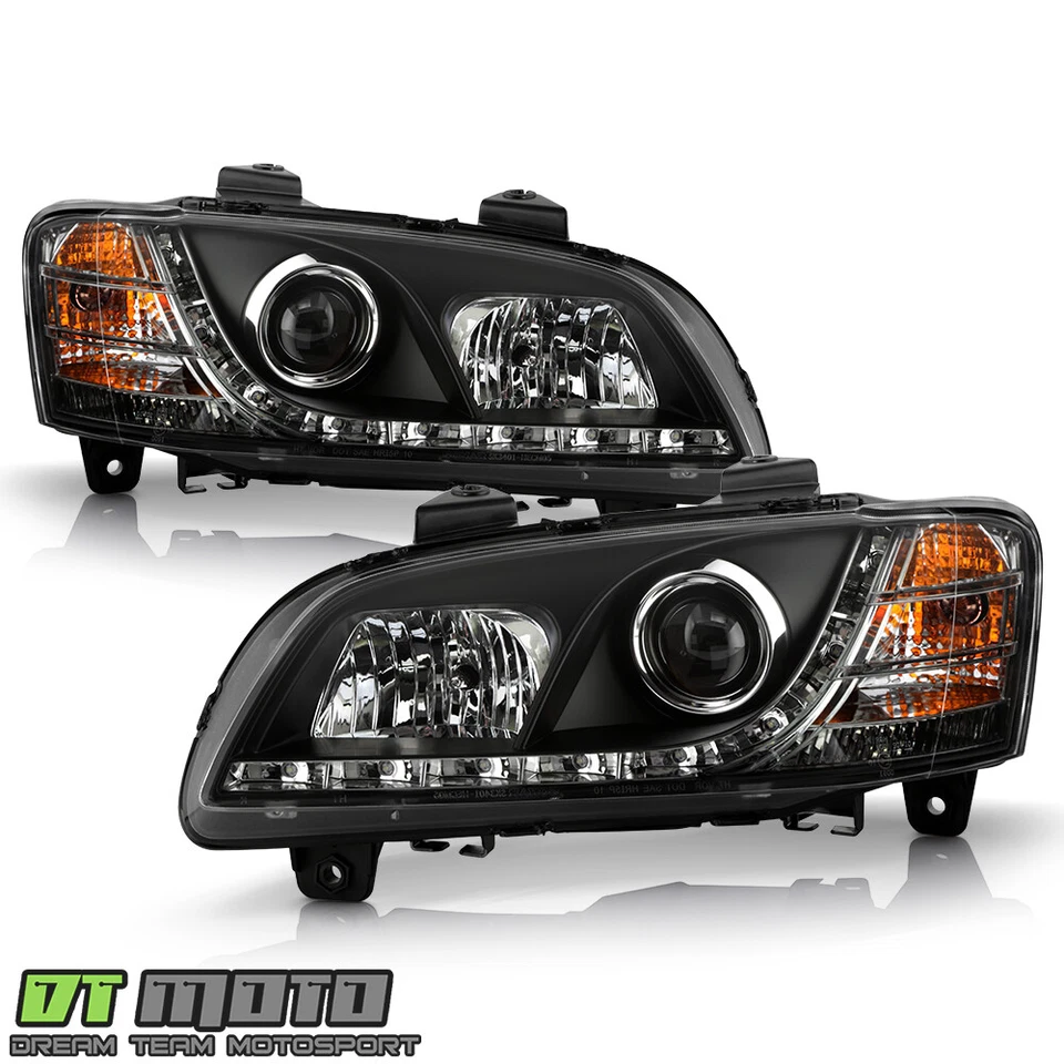 Faros proyectores LED DRL negros 2008 2009 2010 Pontiac G8 con luces de circulación Foto 2 de 4