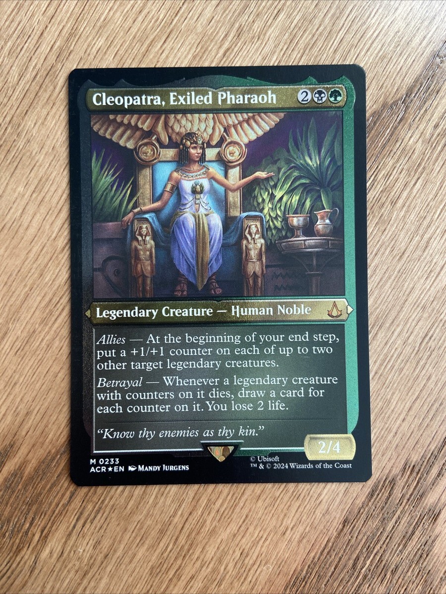 cleopatra mtg card Magic The Gathering - Universes Beyond - Assassin's Creed - Cleopatra,  Exiled Pharaoh