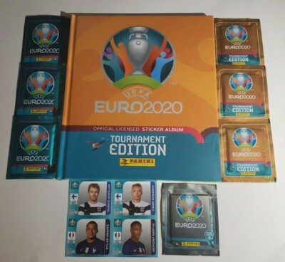 Panini EURO 2020 Hardcover Album + 7 Bonus Packs and Uncut Stickers