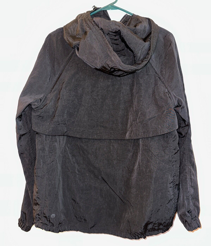 LULULEMON ATHLETICA W's Seek Vistas 1/2 zip Windbreaker jacket M/L Black EUC - Picture 6 of 7