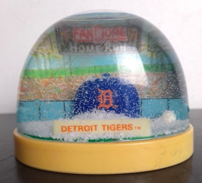 Vintage Detroit TIGERS Fan Dome Snow Globe, Kintra Group, Baseball Souvenir