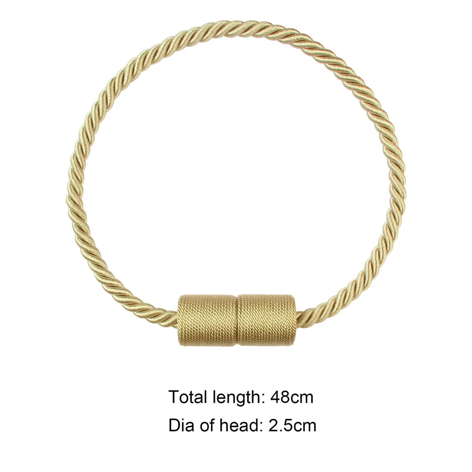 4 PIEZAS Corbatas Magnéticas para Cortina Exterior Elegantes Decorativas Corbatas para Cortina Foto 3 de 4