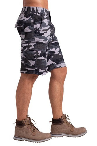 Mens Army Cargo Combat Shorts Casual Work Military Cotton Chino Camo Half Pants - Picture 21 of 32