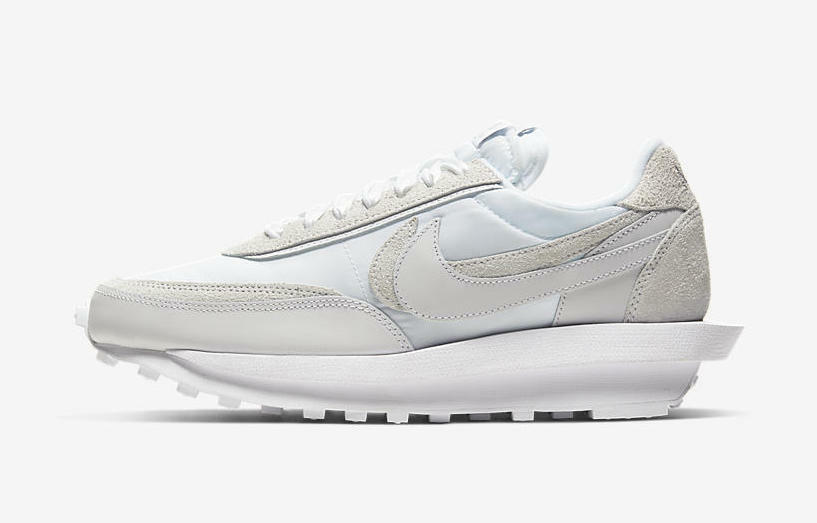 SACAI×NIKE LD WAFFLE TRIPLE WHITE 27cm Nike MEN'S SACAI LDWaffle TRIPLE WHITE NYLON SIZE 10.5 BRAND