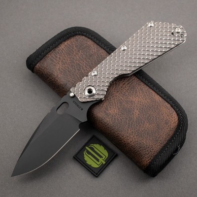 NEW! Strider Knives SMF DGG Ti/Ti, 4'' DLC MagnaCut Blade, Full Titanium Handles