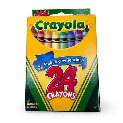 Vintage Crayola 24 Nontoxic Crayons Bright Vivid Colors 2006 Binney & Smith USA
