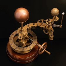 Handmade Orrery Planet Model – Rotating Earth Orbit Sculpture with Gears | Celes