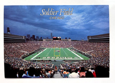 Postcard Soldier Field Aerial Chicago Bears Illinois NFL Football Game Fans 1988