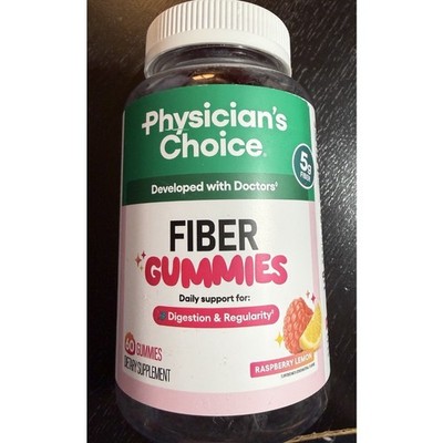 Physician's Choice Fiber Gummies, Raspberry Lemon, Digestive Regularity