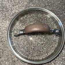 Circulon 7" Tempered Glass Strainer Replacement Pot Lid Tan Silicone Handle