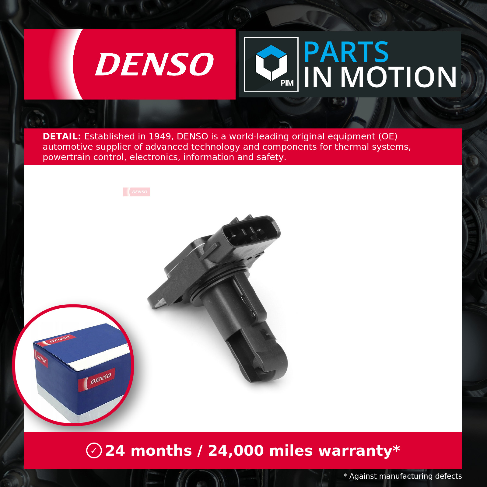 Air Mass Sensor fits VOLVO C70 Mk2 2.4 06 to 09 Flow Meter Denso 30713512 New