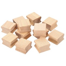 24pcs 30x30mm Blank Wood Rubber Stamp Mounts Wooden Rubber Stamp Handle Style 2