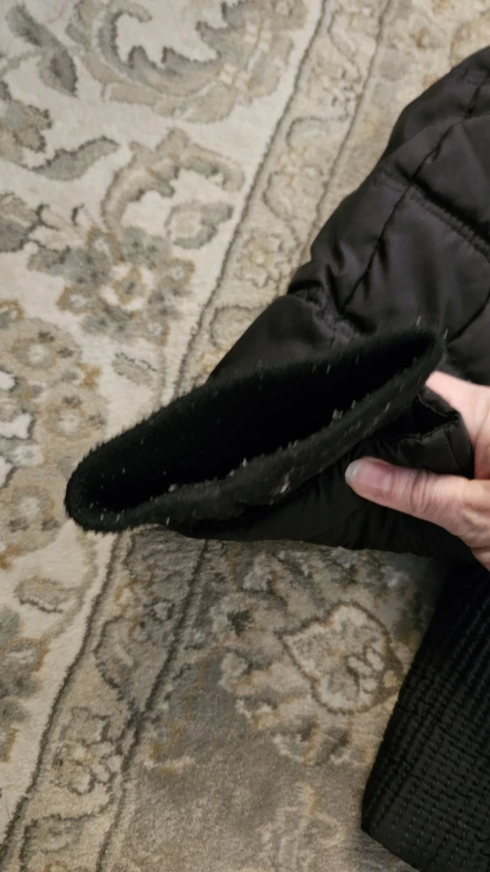 Abrigo Nautica Adulto XL Negro Puffer Chaqueta Mujer-Capucha Extraíble Agujeros para el Pulgar Foto 4 de 4