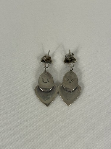 Pendientes de plata de ley 925 de ónix negro, pendientes de corte de diamante - Imagen 3 de 4